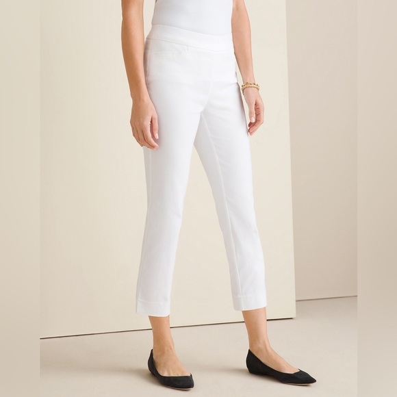 Chico's Pants - Chicos So Slimming Brigitte Slim Crops white size 10